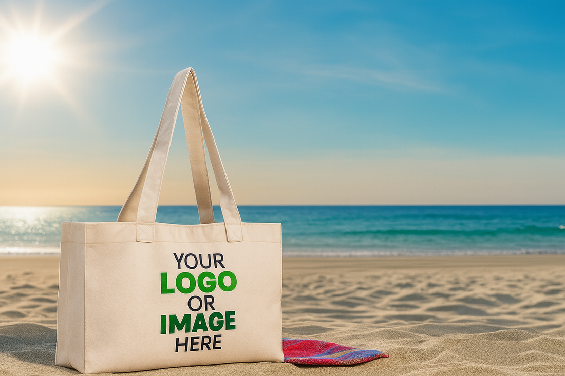 Custom canvas beach bag
