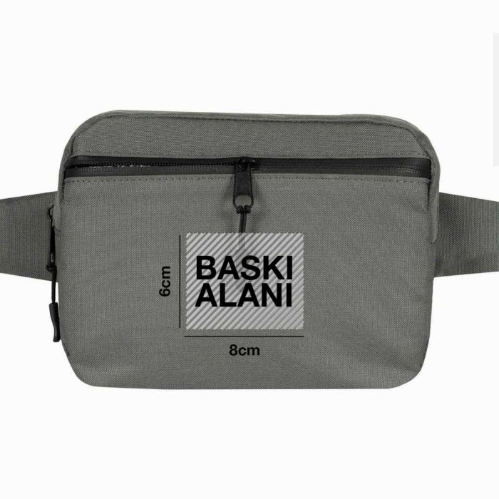 DynamicGo Diagonal Fanny Pack - Dark Gray 21x15x5 cm (Customizable)