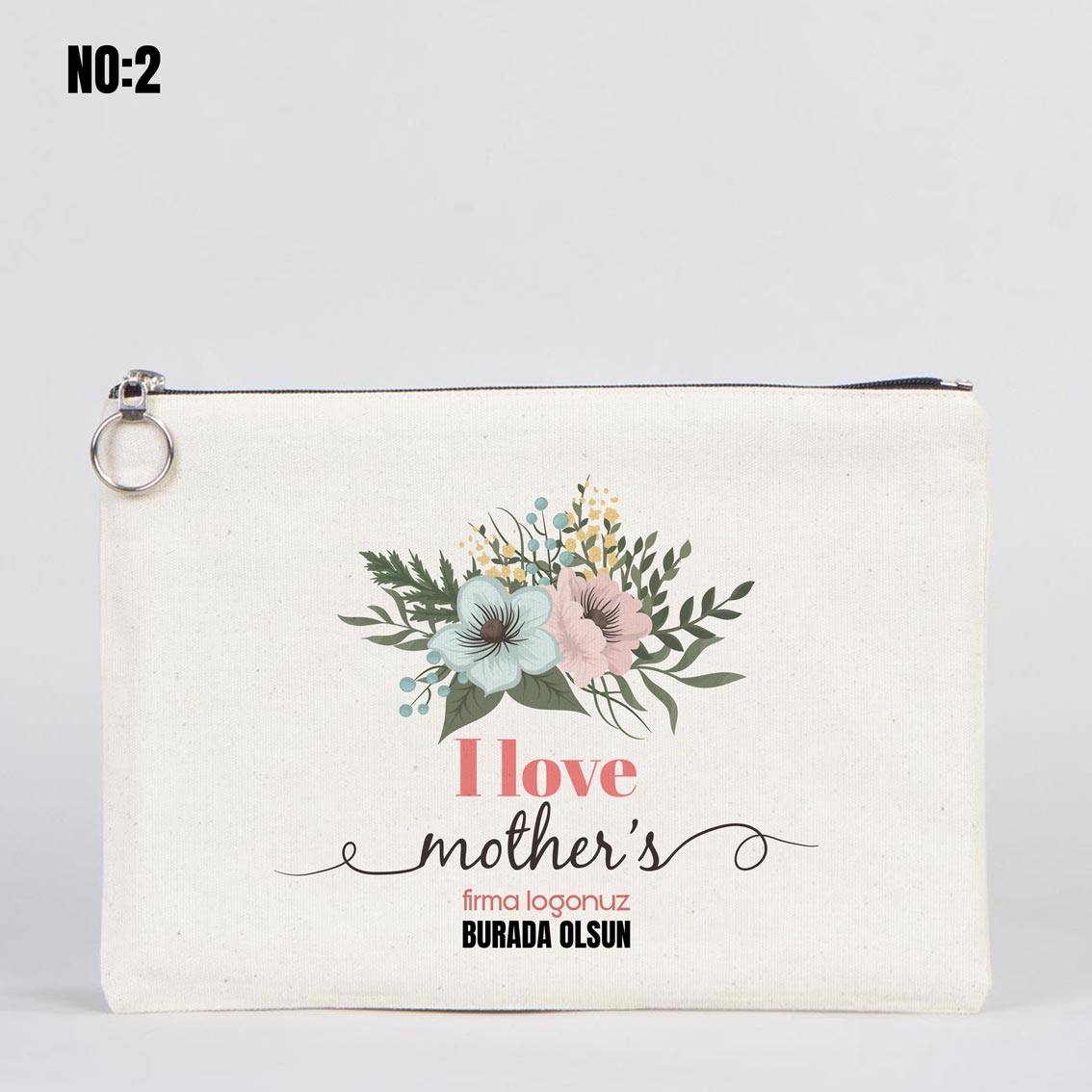 Lined Clutch Canvas Bag 12"W x 8"H (30 x 21 cm ) - Mother's Day