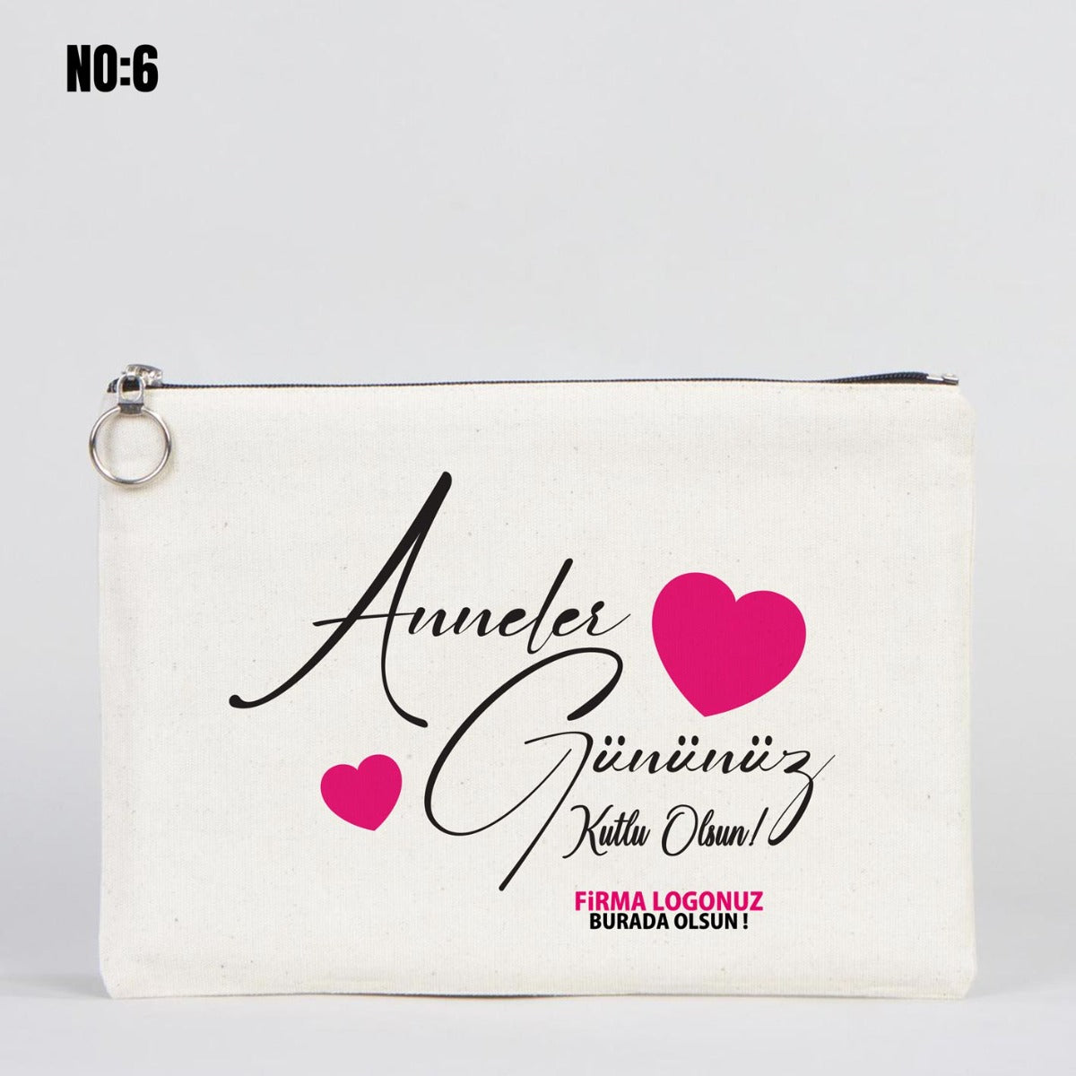 Lined Clutch Canvas Bag 12"W x 8"H (30 x 21 cm ) - Mother's Day