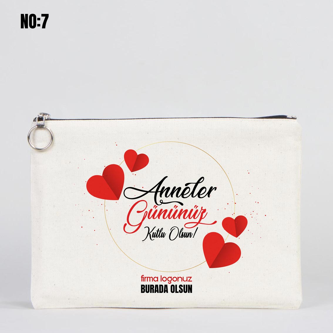 Lined Clutch Canvas Bag 12"W x 8"H (30 x 21 cm ) - Mother's Day