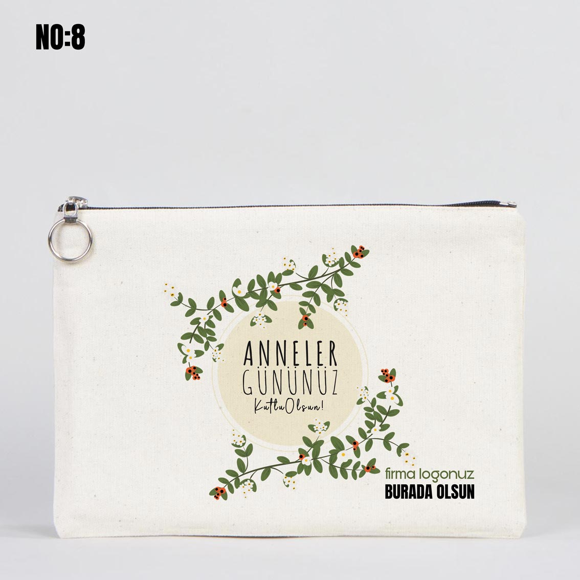 Lined Clutch Canvas Bag 12"W x 8"H (30 x 21 cm ) - Mother's Day