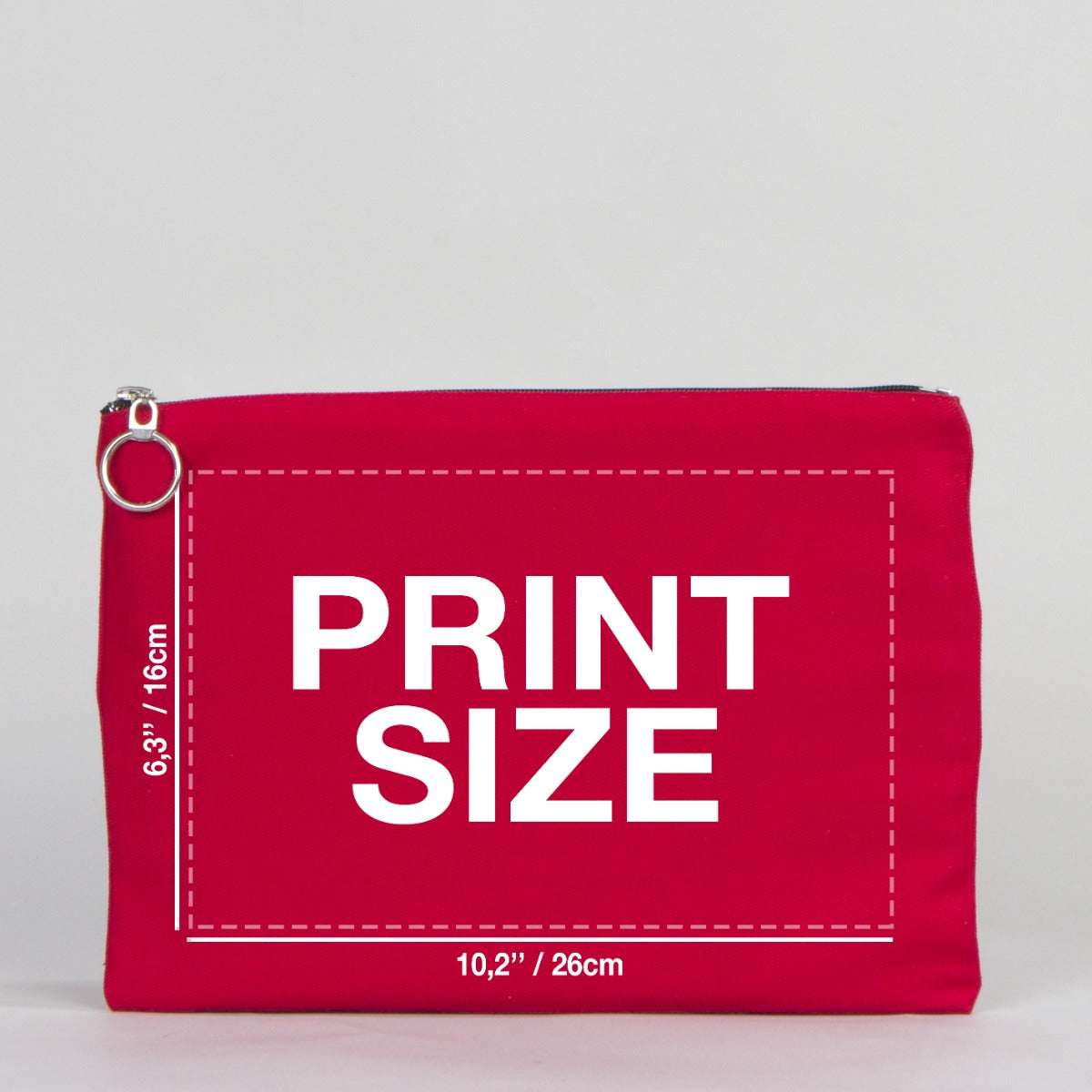Red Ipad Portfolio Bag Lined 12"W x 8"H (30 cm x 21 cm) - (Customize)