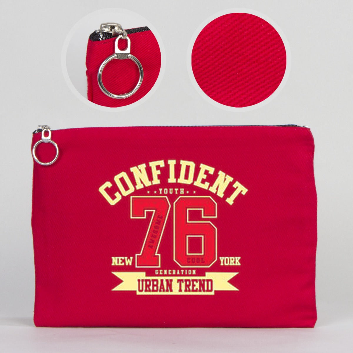 Red Ipad Portfolio Bag Lined 12"W x 8"H (30 cm x 21 cm) - (Customize)