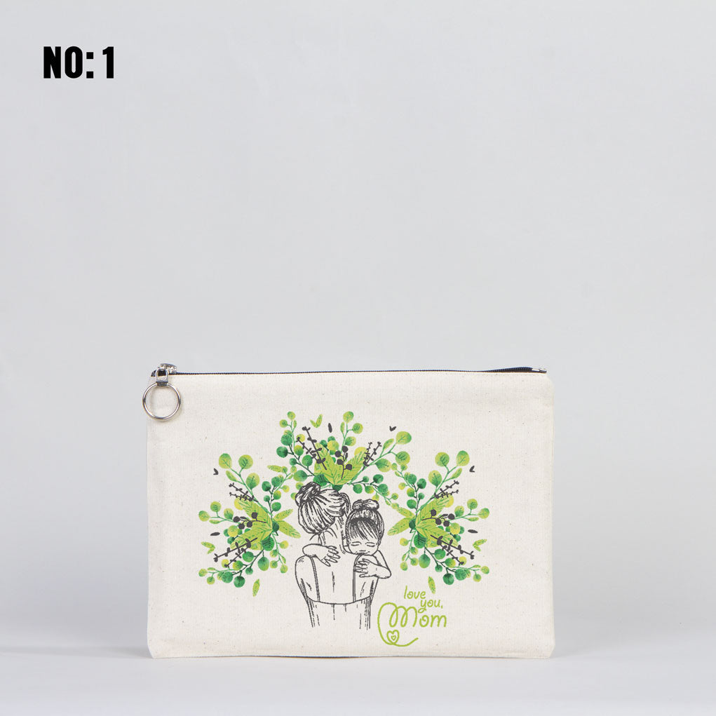 Lined Clutch Canvas Bag 12"W x 8"H (30 x 21 cm ) - Mother's Day