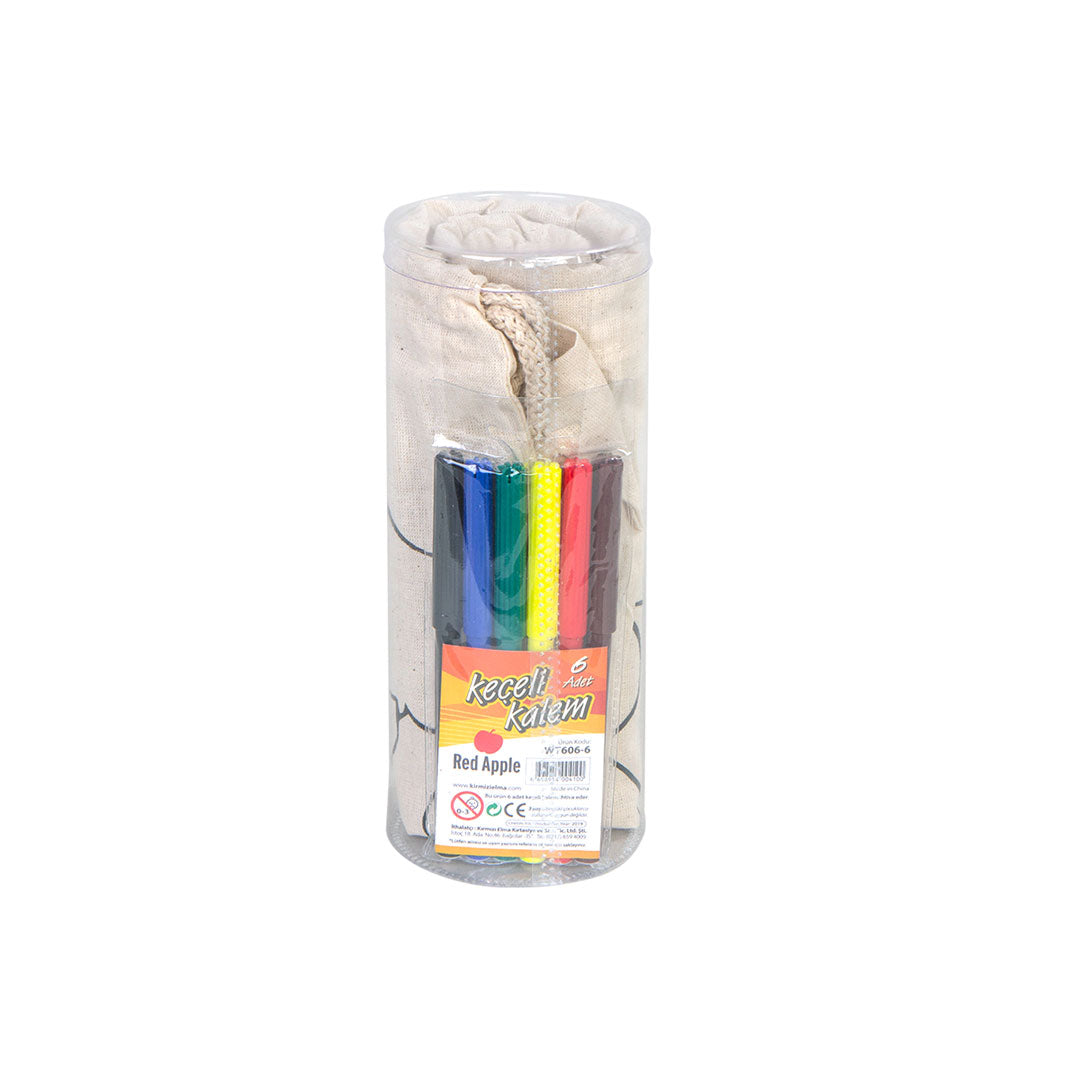 Dyeable Fish & Boat Printed Drawstring Tote Bag 14" W x 16" H (35x 40 cm) - Felt-tip Pen