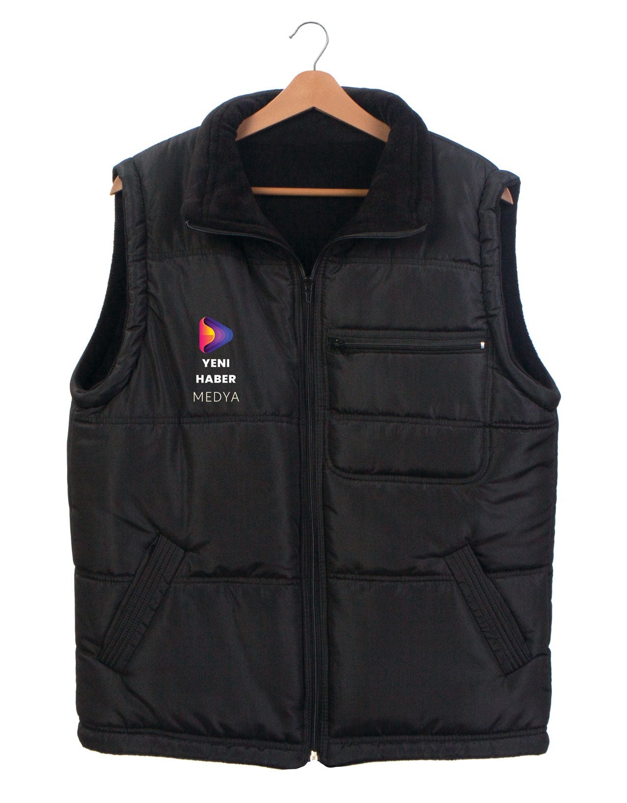 Printed Vest - Polar Black Inside