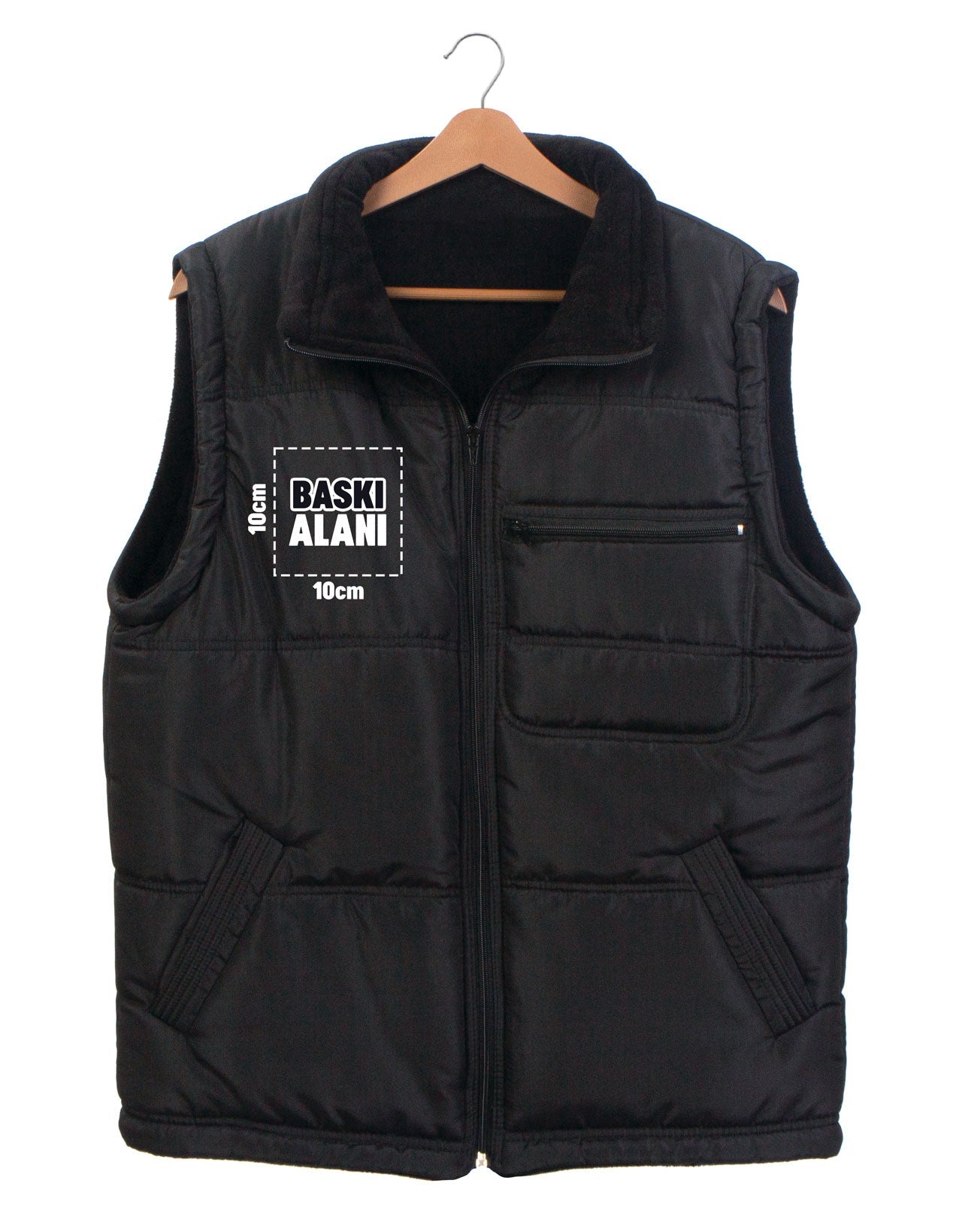 Printed Vest - Polar Black Inside