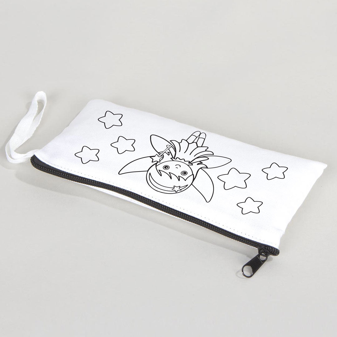Dyeable Fabric Pencil Case 8" W x 4" H (21cm x 10cm) - Little Fairy