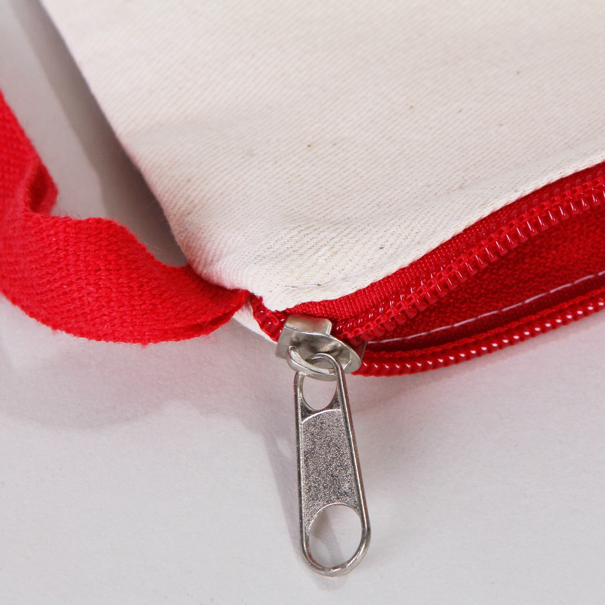 Clutch Bag 8"W x 6"H (21 cm x 15 cm) - Red Zippered (Customize)