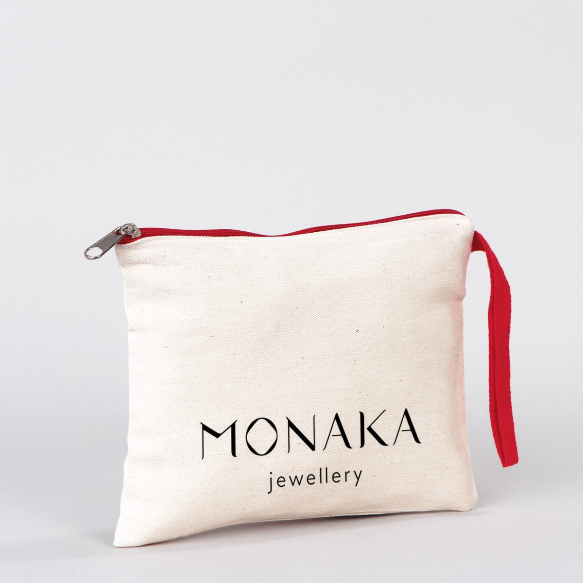 Clutch Bag 8"W x 6"H (21 cm x 15 cm) - Red Zippered (Customize)