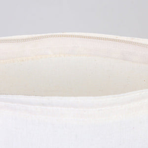 Cotton Tote Bag with Zipper 14"x16" – Natural Color Eco - Friendly Cloth Bag - Pamusan.com
