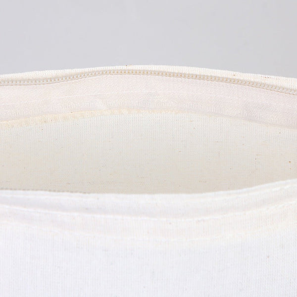 Cotton Tote Bag with Zipper 14"x16" – Natural Color Eco - Friendly Cloth Bag - Pamusan.com