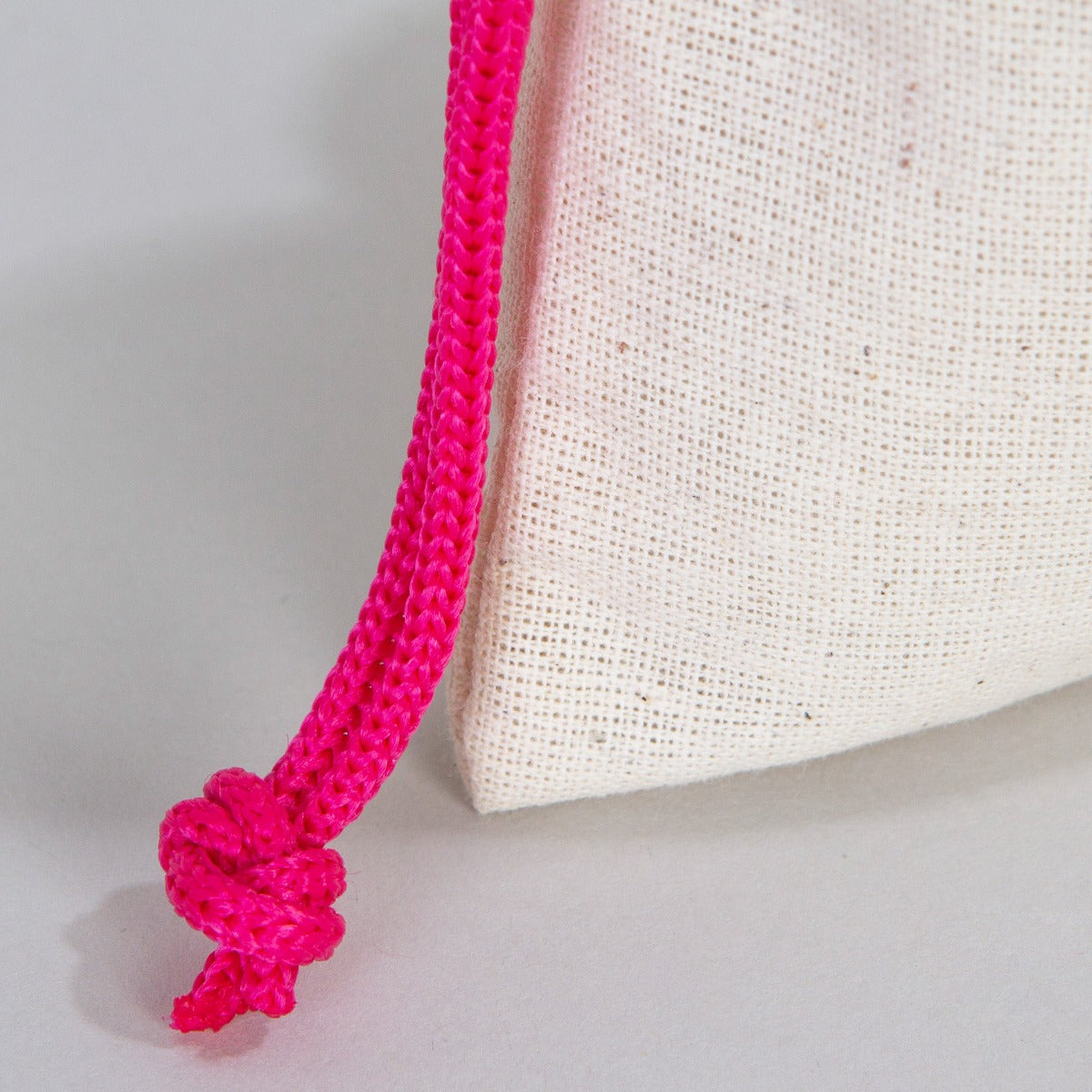 Fabric Pouch 4" W x 5" H (10 cm x 13 cm) - Fuchsia Handle (Customize)