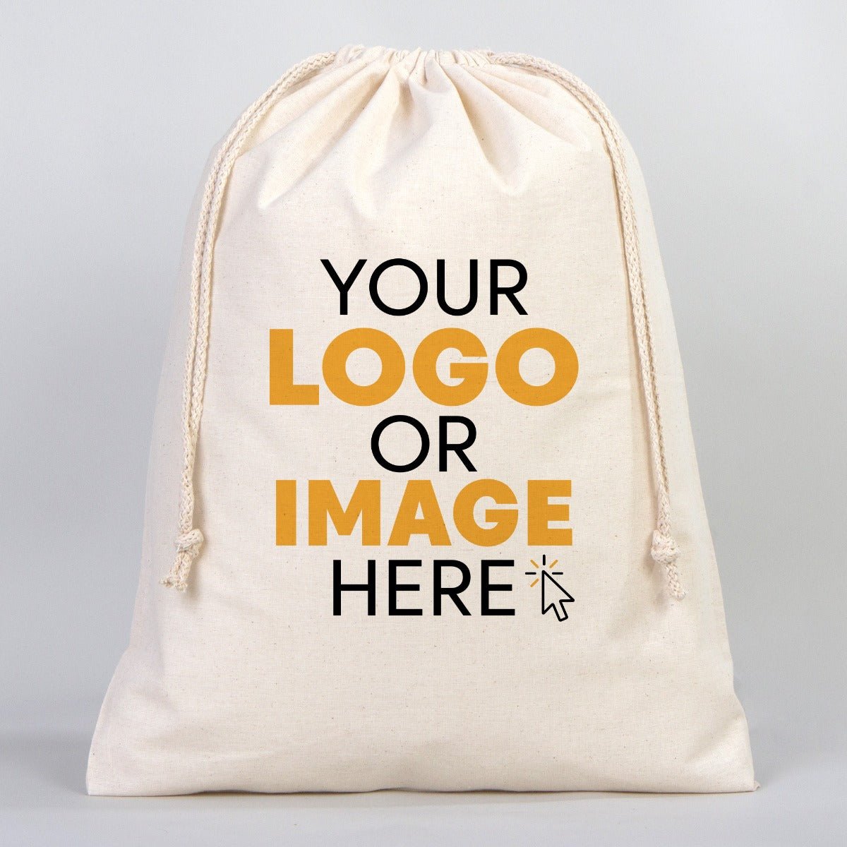 Customizable Fabric Pouch 40x50 cm Durable Cotton, Ideal Bulk Orders