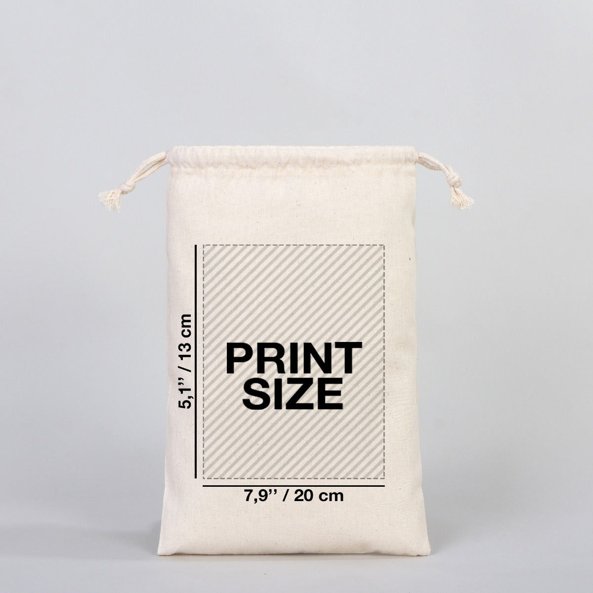 Fabric Pouch 8" W x 12" H (20 cm x 30 cm) - (Customize)