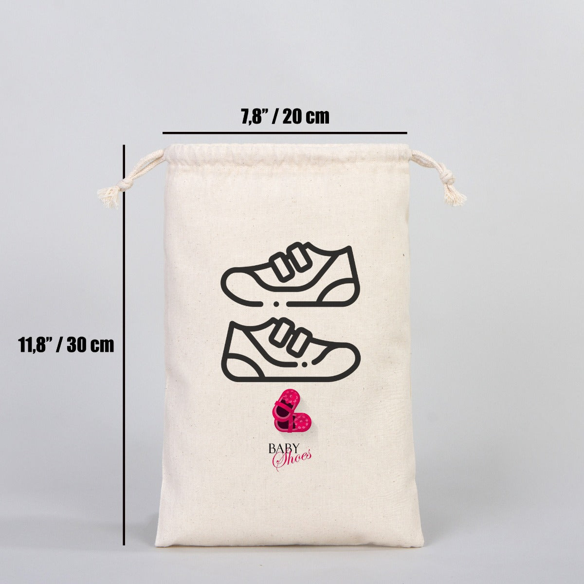 Fabric Pouch 8" W x 12" H (20 cm x 30 cm) - (Customize)