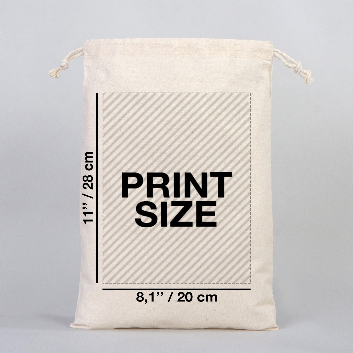 Fabric Pouch 12" W x 16" H (30 cm x 40 cm) - (Customize)