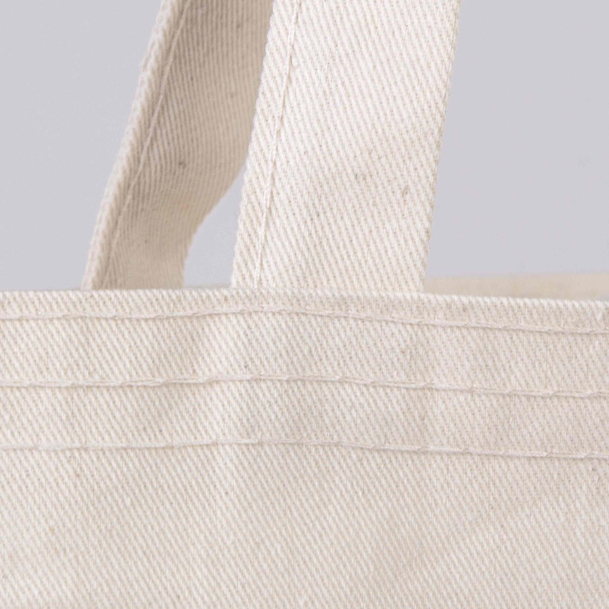 Gabardine Cotton Bag 14" W x 16" H (35 cm x 40 cm) - Pocket Details (Customize)
