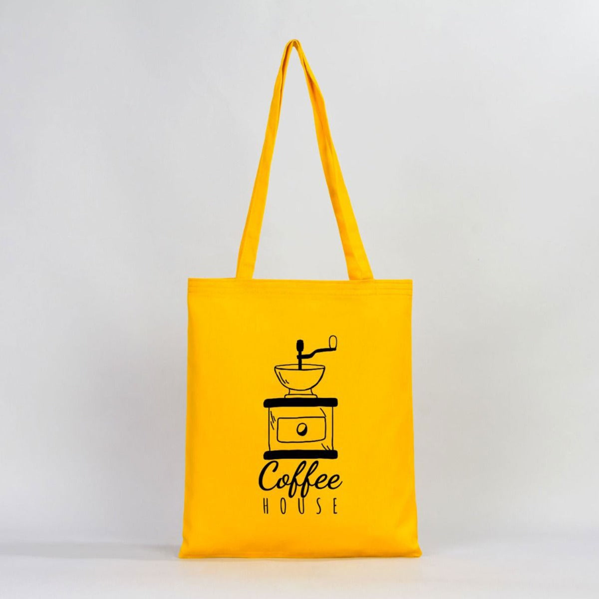 Gabardine Cotton Bag 14" W x 16" H (35 cm x 40 cm) - Yellow (Customize)