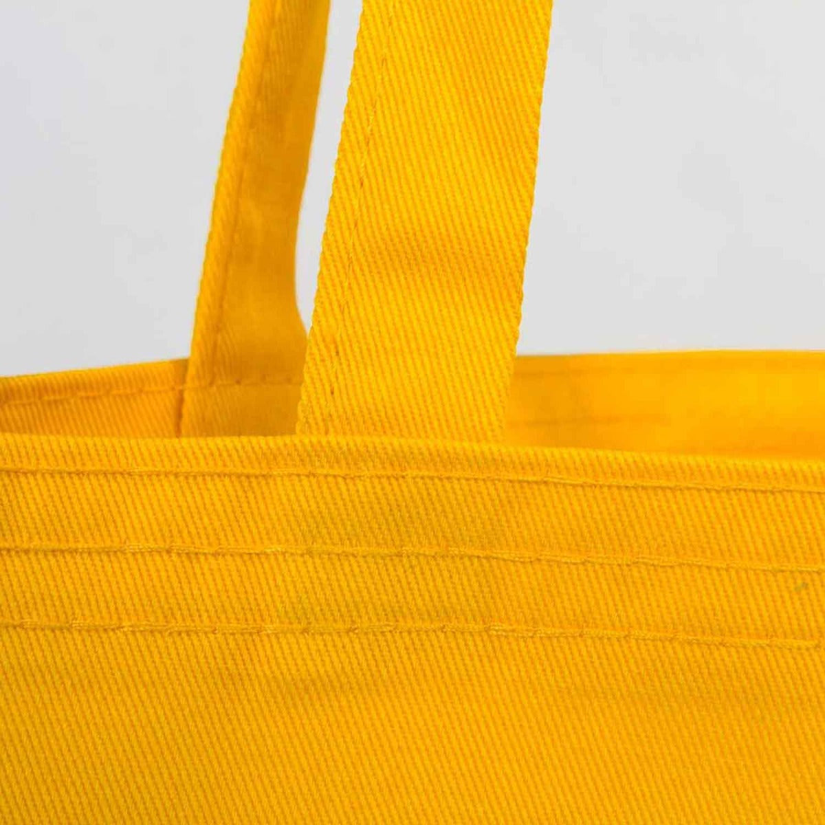 Gabardine Cotton Bag 14" W x 16" H (35 cm x 40 cm) - Yellow (Customize)