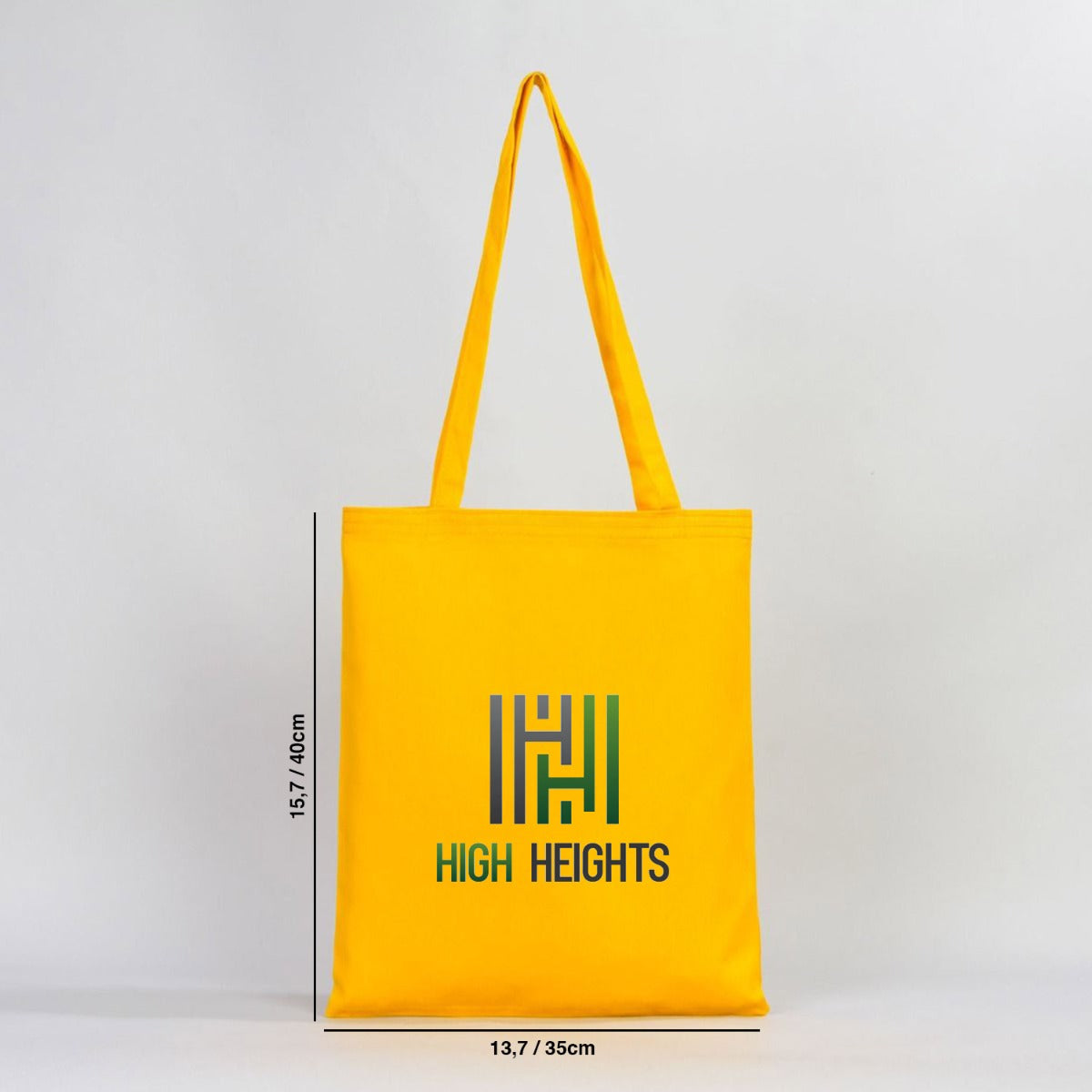 Gabardine Cotton Bag 14" W x 16" H (35 cm x 40 cm) - Yellow (Customize)