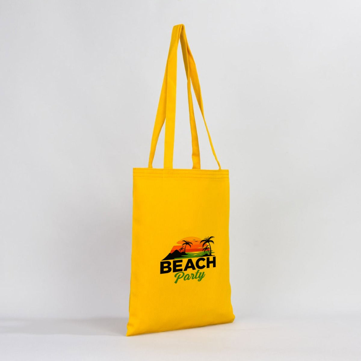 Gabardine Cotton Bag 14" W x 16" H (35 cm x 40 cm) - Yellow (Customize)
