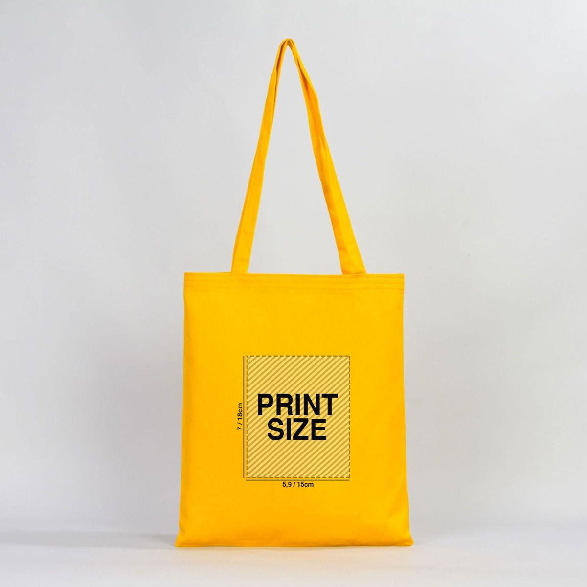 Gabardine Cotton Bag 14" W x 16" H (35 cm x 40 cm) - Yellow (Customize)