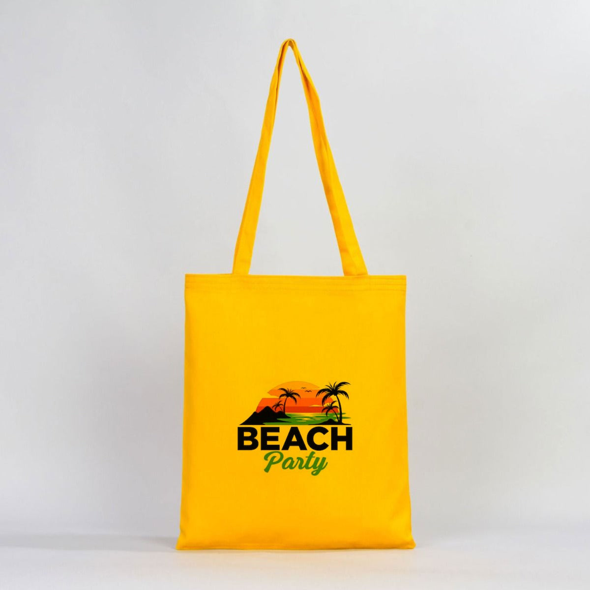 Gabardine Cotton Bag 14" W x 16" H (35 cm x 40 cm) - Yellow (Customize)