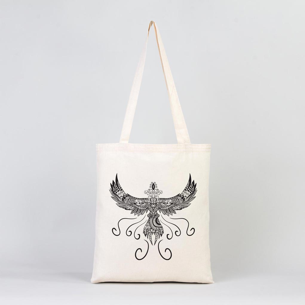Cotton Tote Bag Mandala - Phoenix