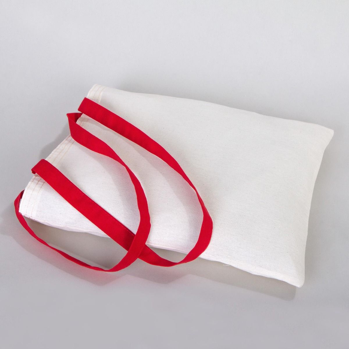 Tote Bags With Color Handles 14"W x 16"H (35 cm x 40 cm ) - Red (Customize)