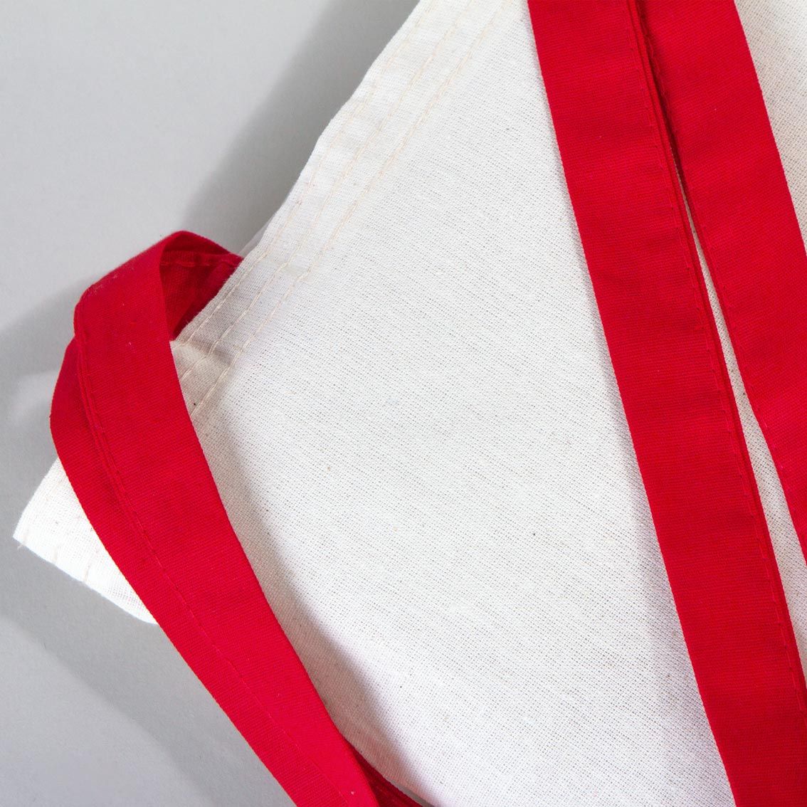 Tote Bags With Color Handles 14"W x 16"H (35 cm x 40 cm ) - Red (Customize)