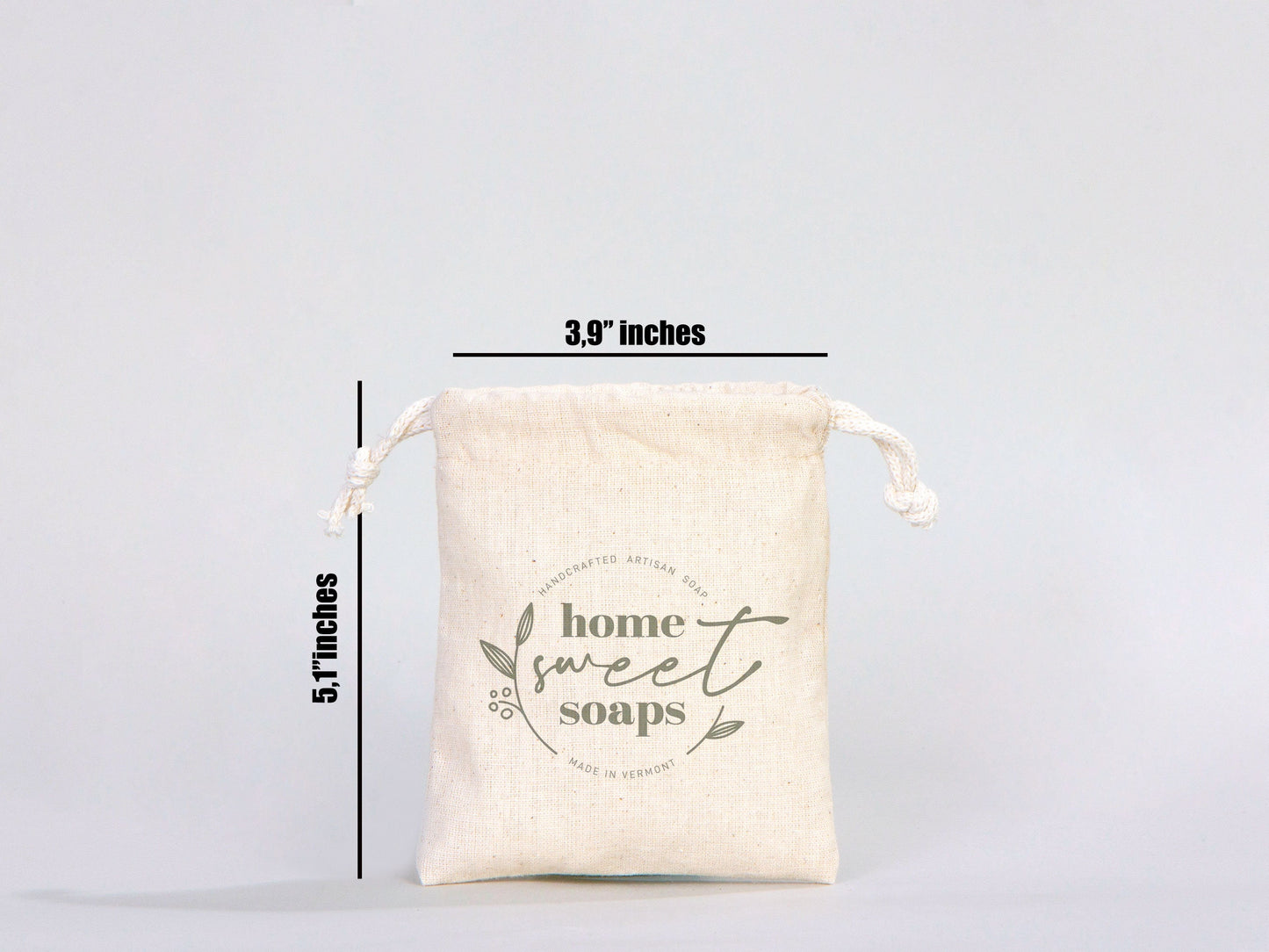 Custom Muslin Bags - 4"W x 5"H (10 x 13 cm) Organic Cotton Favor Bags - Wedding Favor Drawstring Bags - Jewelry - Gift - Produce - Packing Bags