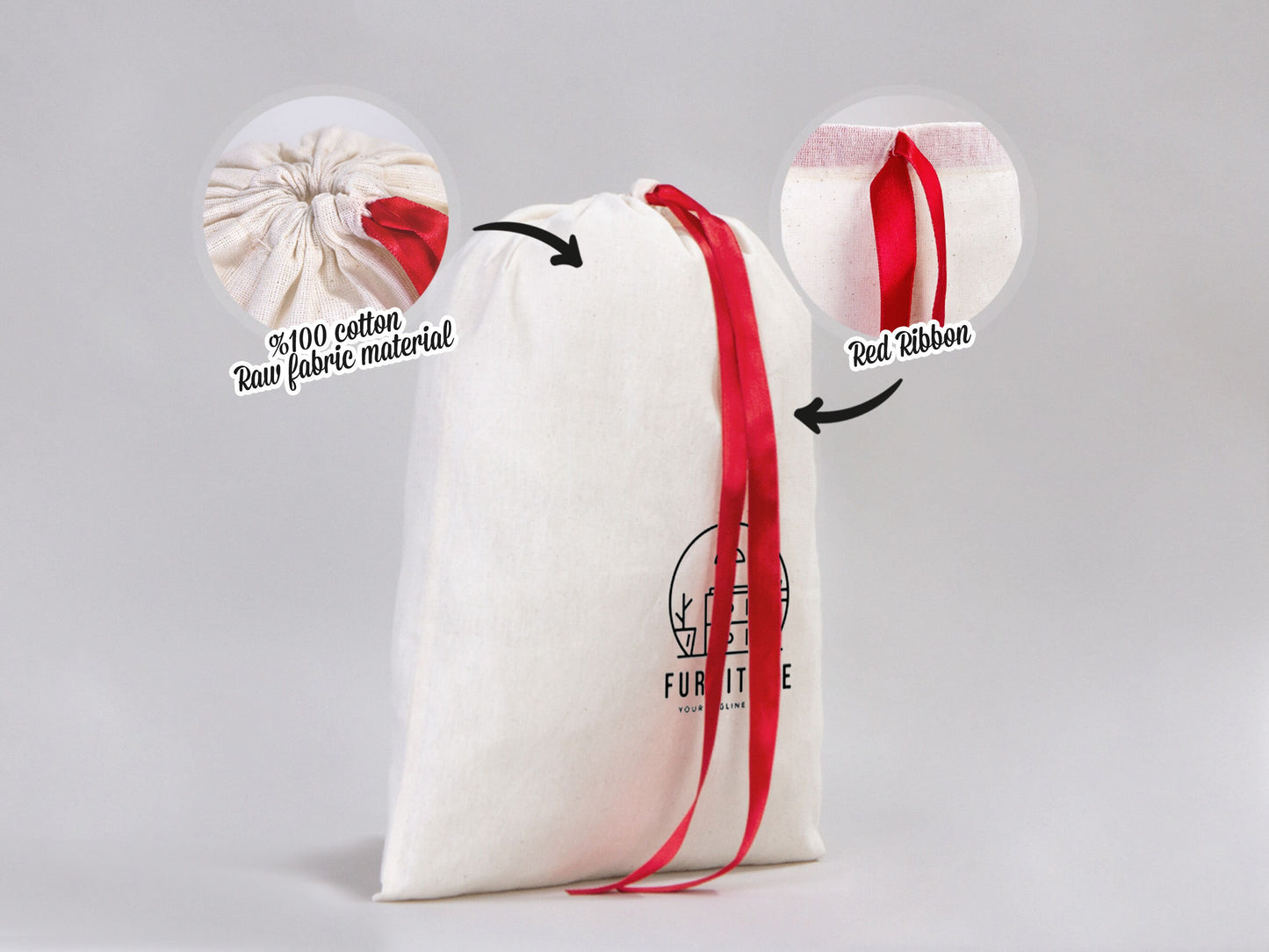 Drawstring Pouches - 18"W x 12"H (40 x 30 cm) Personalized Favor Bags - Black Double Drawstring Pouch Bags - Party Favor Bags - Eco-Friendly Bags