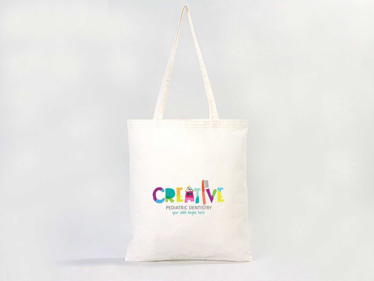 Custom Wholesale 18"W x 16"H (45 cm x 40 cm) Cotton handle Tote Bag With Logo - Personalized Photo, Text, or Logo Print - Shopping and Daily Use