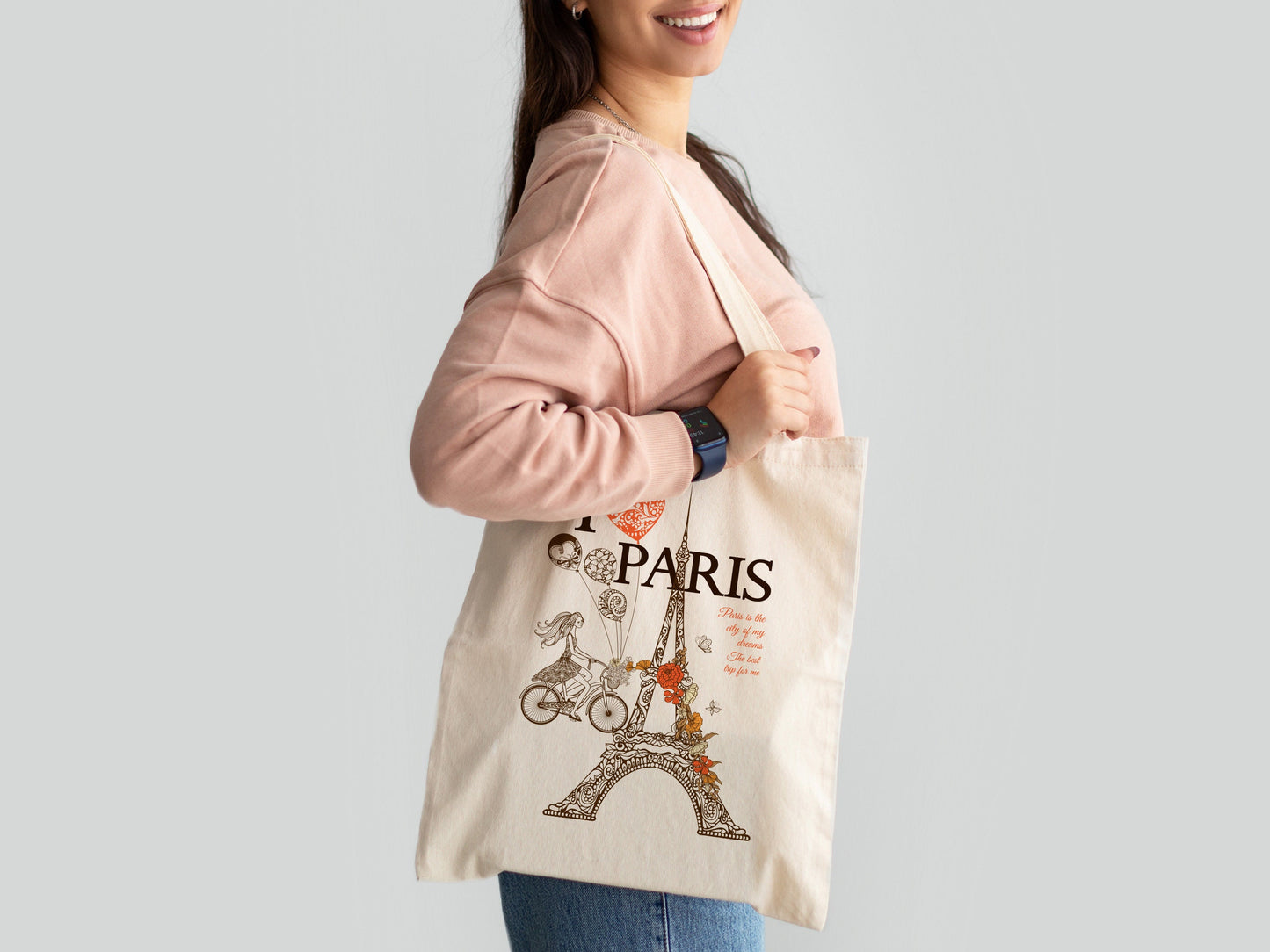 Bulk Tote Bags With Your Logo, 14"W x 16"H (35 cm x 40 cm) Custom Promotional Bags, Photo or Text Print, Personalized Bag Print