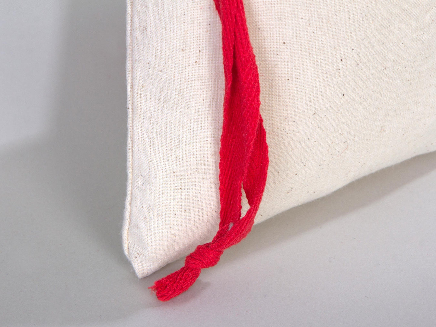 Red Drawstring Cotton Bags 6"W x 8"H (15.5cm x 20 cm) , Great For Packing And Wrapping, Organic Cotton Pouch Bag, Bridal Shower Bag, Custom Bag