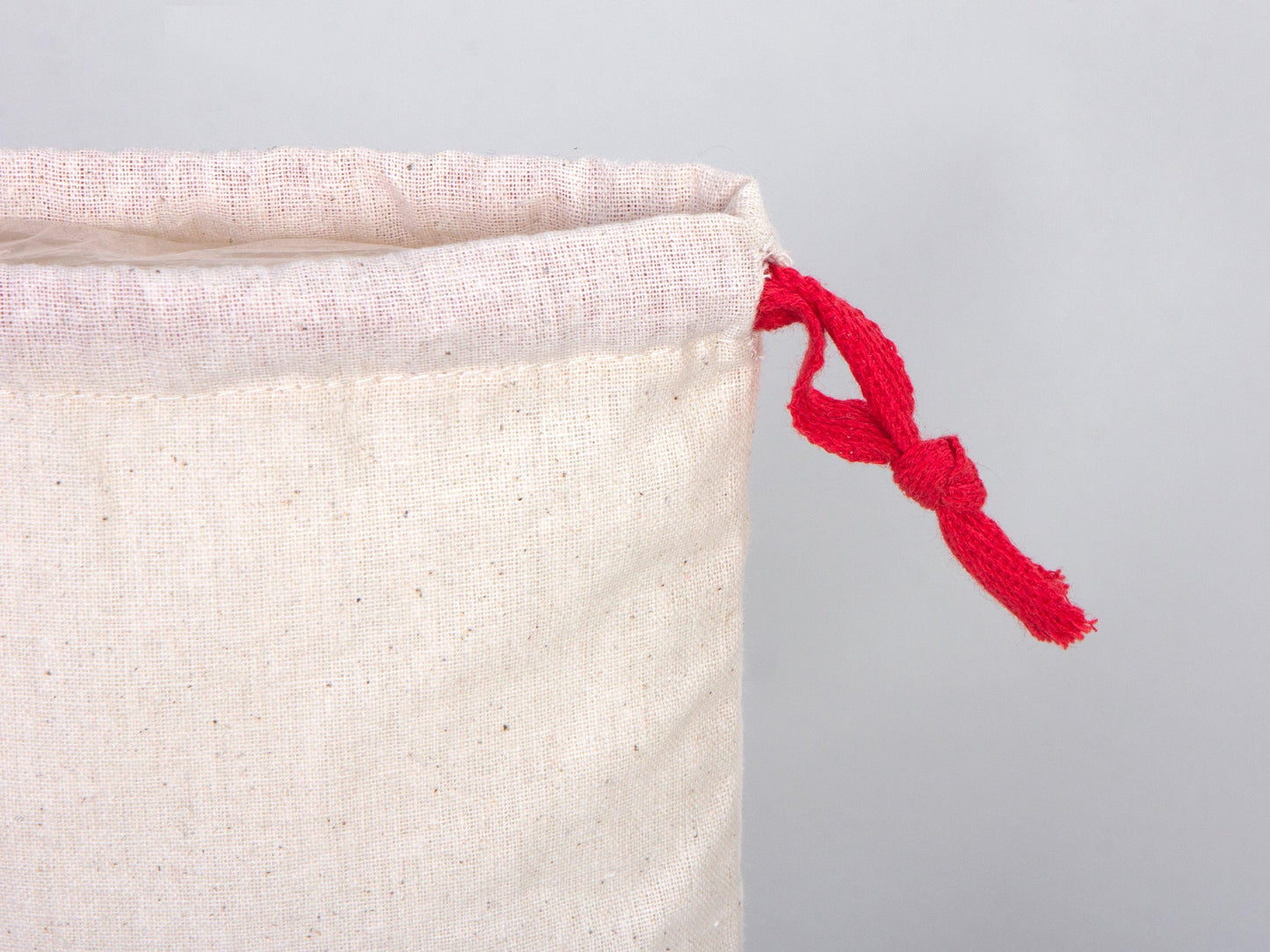 Red Drawstring Cotton Bags 6"W x 8"H (15.5cm x 20 cm) , Great For Packing And Wrapping, Organic Cotton Pouch Bag, Bridal Shower Bag, Custom Bag