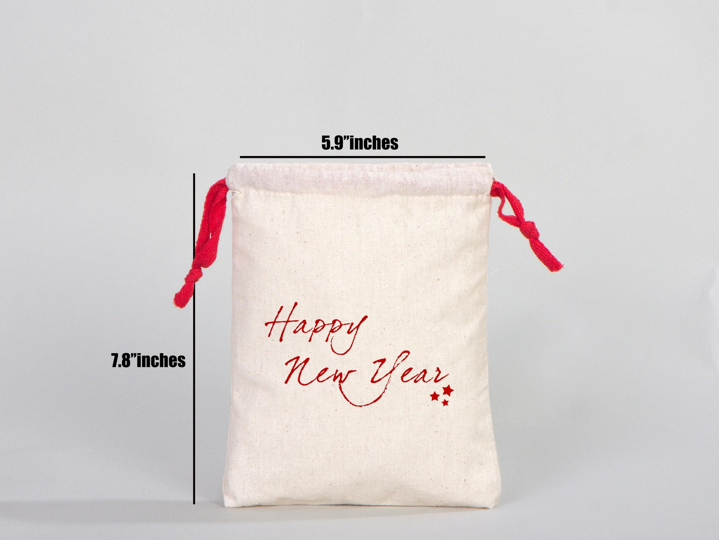 Red Drawstring Cotton Bags 6"W x 8"H (15.5cm x 20 cm) , Great For Packing And Wrapping, Organic Cotton Pouch Bag, Bridal Shower Bag, Custom Bag