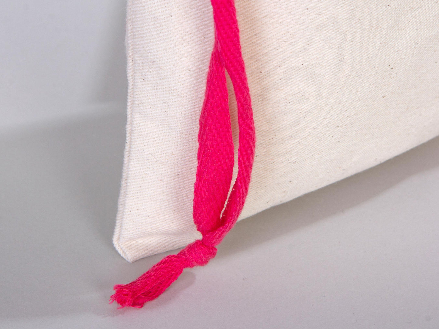 Pink Drawstring Cotton Bags 6"W x 8"H (15 cm x 20 cm), Great For Packing And Wrapping, Organic Cotton Pouch Bag, Bridal shower Bag, Custom Bag