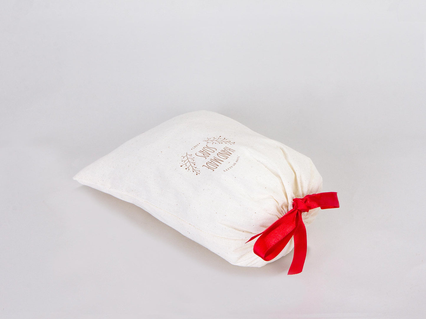 Personalized Logo Printed Cotton Bags – 8 W x 12 H (20 cm " x 30 cm ") Red Double Drawstring Pouch Bags, Custom Party Favor Bags for Bridal Gifts
