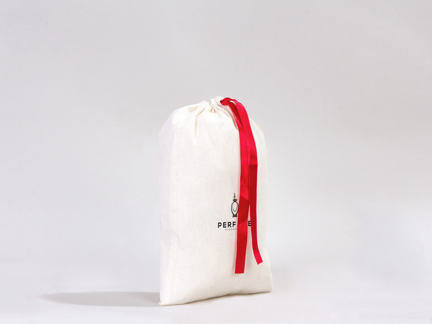 Personalized Logo Printed Cotton Bags – 8 W x 12 H (20 cm " x 30 cm ") Red Double Drawstring Pouch Bags, Custom Party Favor Bags for Bridal Gifts