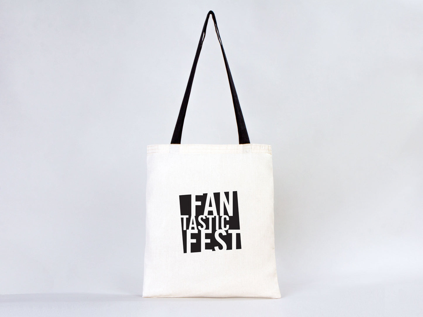 Custom Tote Bag with Stylish Black Handle - 16"W x 14"H (40 cm x 35 cm) - Promotions and Logo & Photo Printing - Personalized Logo Print Bags