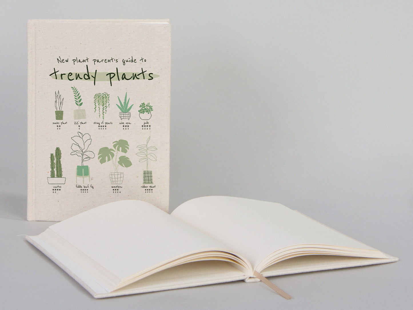 Canvas Cover Notebook 6"W x 8"H (15 cm x 20 cm) Text Logo or Photo Print 80 Blank Yellow Page Notepad Promotional Notebook