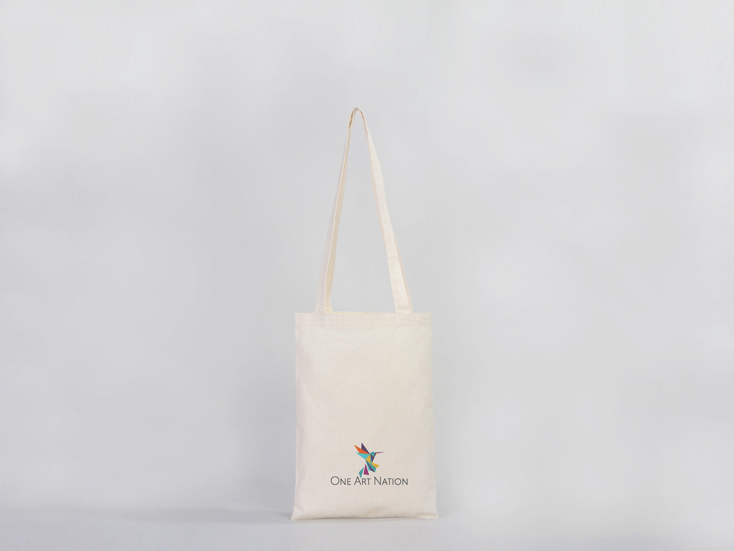 Custom Long Handle Tote Bag - 10"W x 14"H (25 cm x 35 cm) - Promotional Tote Bag - Photo Print Tote Bag - Mini Shopping Bag