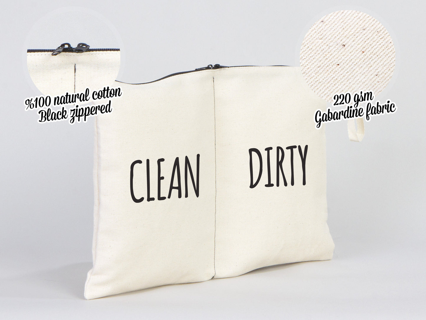 Pamusan Wear and Wash Travel Bag - Personal Travel Bag - Lingerie Laundry Bag - Clean and dirty bags - Storage and Organization Cotton Bags