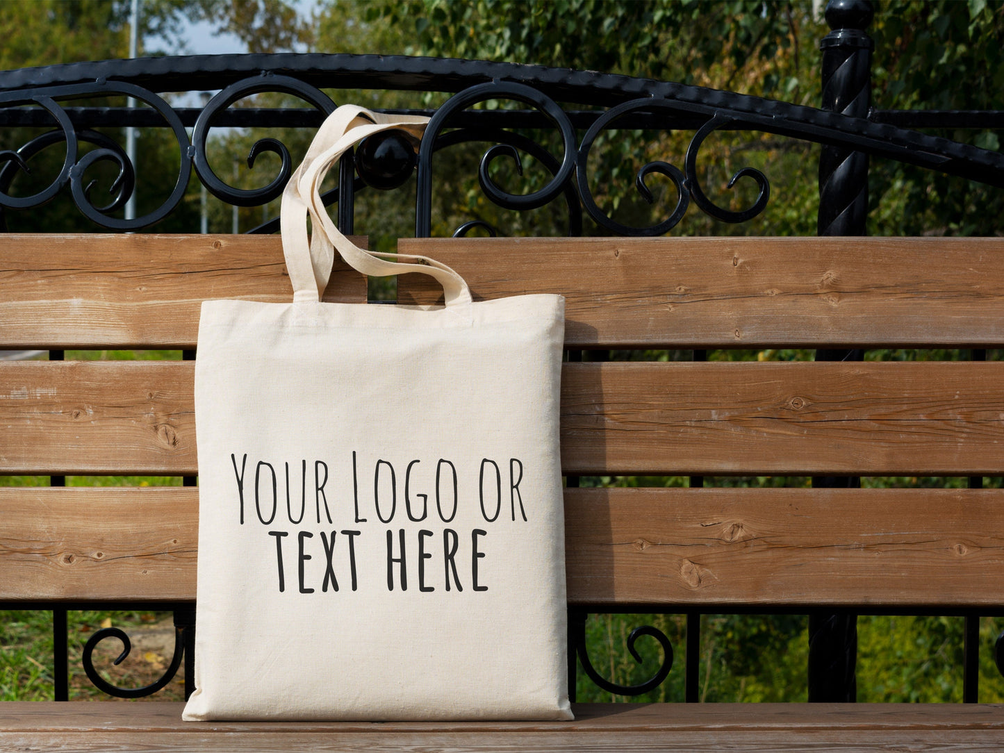 Custom Tote Bag - 14"W x 16"H (35 cm x 40 cm) - Wholesale Cloth Bags With Logo - Photo Print Tote Bag - Shopping, Reusable Packing Bags