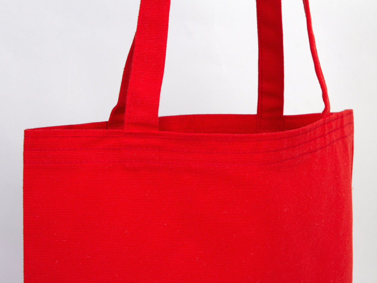 Red Canvas Tote Bag, Custom Cotton Bags, 14"W x 16"H (36 cm x 41 cm), Personalized Cloth Bags, Favour bags, Promotional, Gift, Canvas Fabric Bags