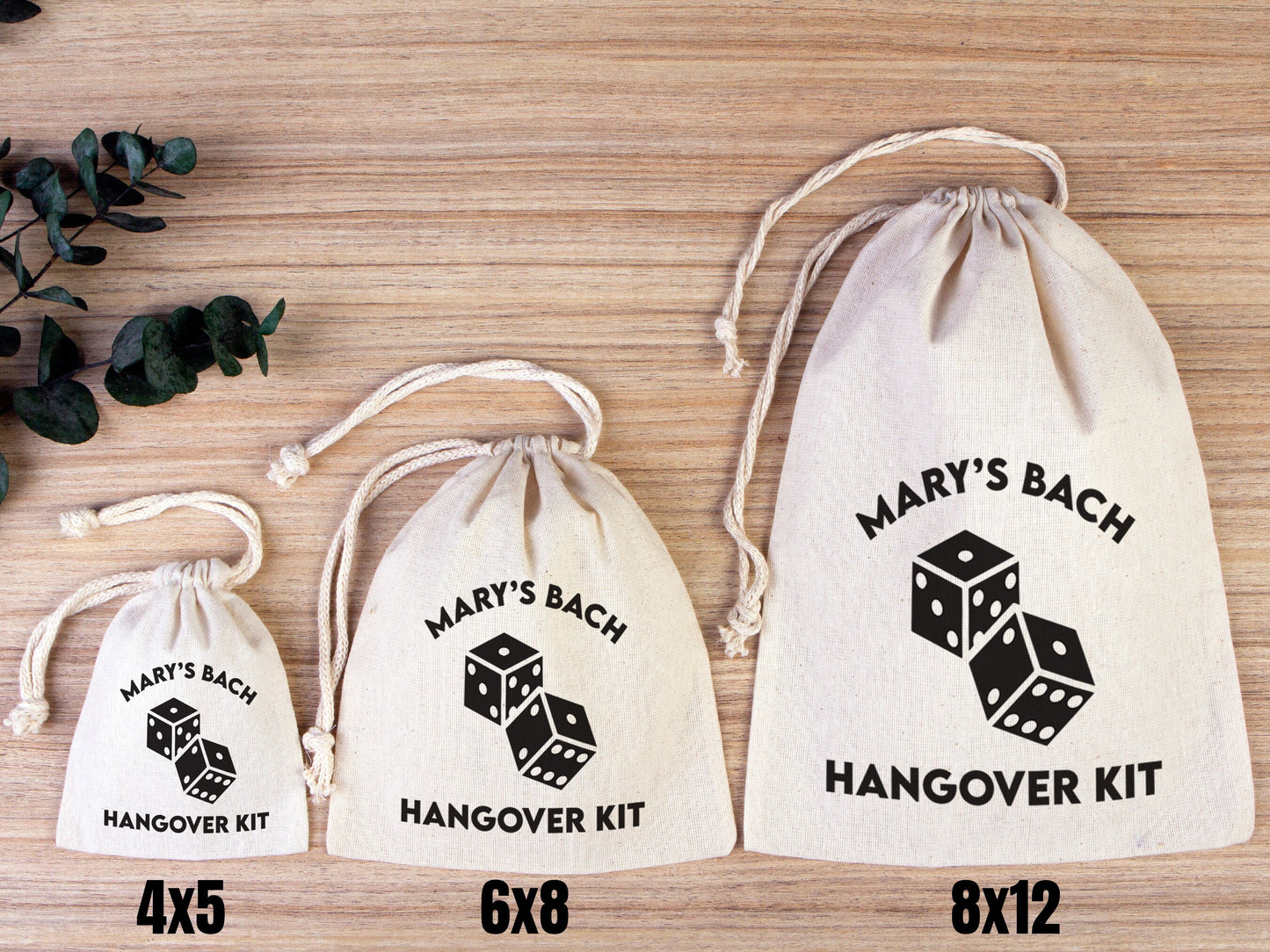 Hangover Kit Bags, Party Recovery Kit Bags - Survival kit pouch - Hangover bags - Bachelorette Party - Custom Print Cotton Bags