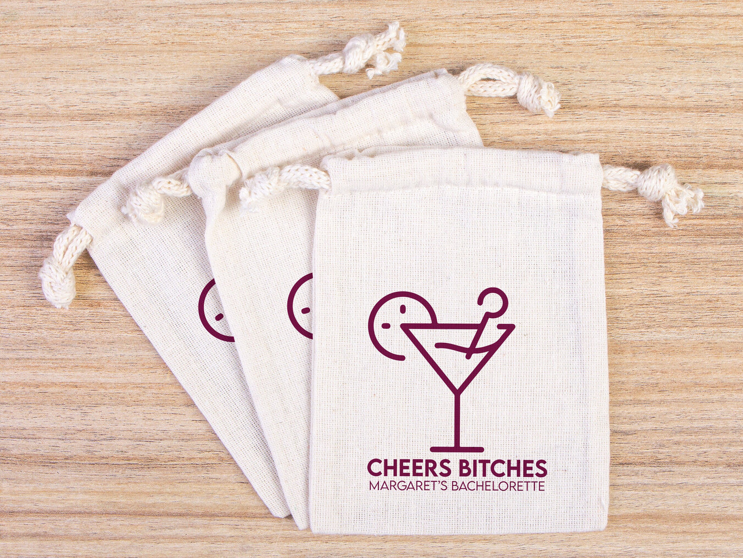Cheers Bitches Hangover kit Bags, Survival, Recovery Kit Party Custom Name Print